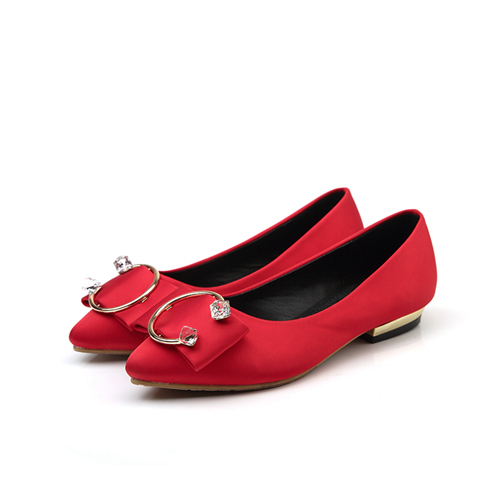 Red Bridal Party Flat Shoes