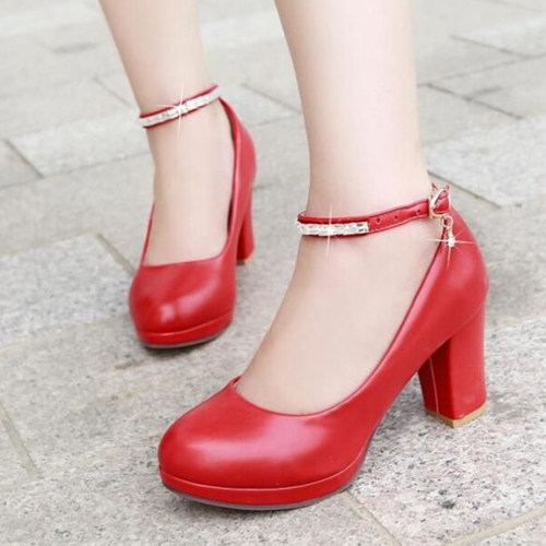 Red Wedding Matric Dance Shoes With Belt