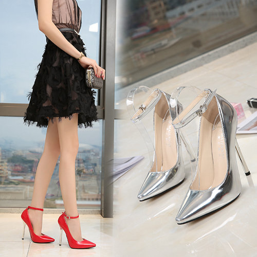 Red/Silver Formal Party High Heels