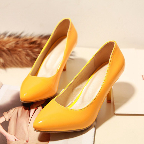 Pure Yellow Bridal Shoes