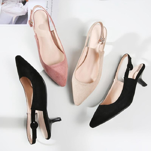 Beige/Pink/Black Wedding Party Shoes